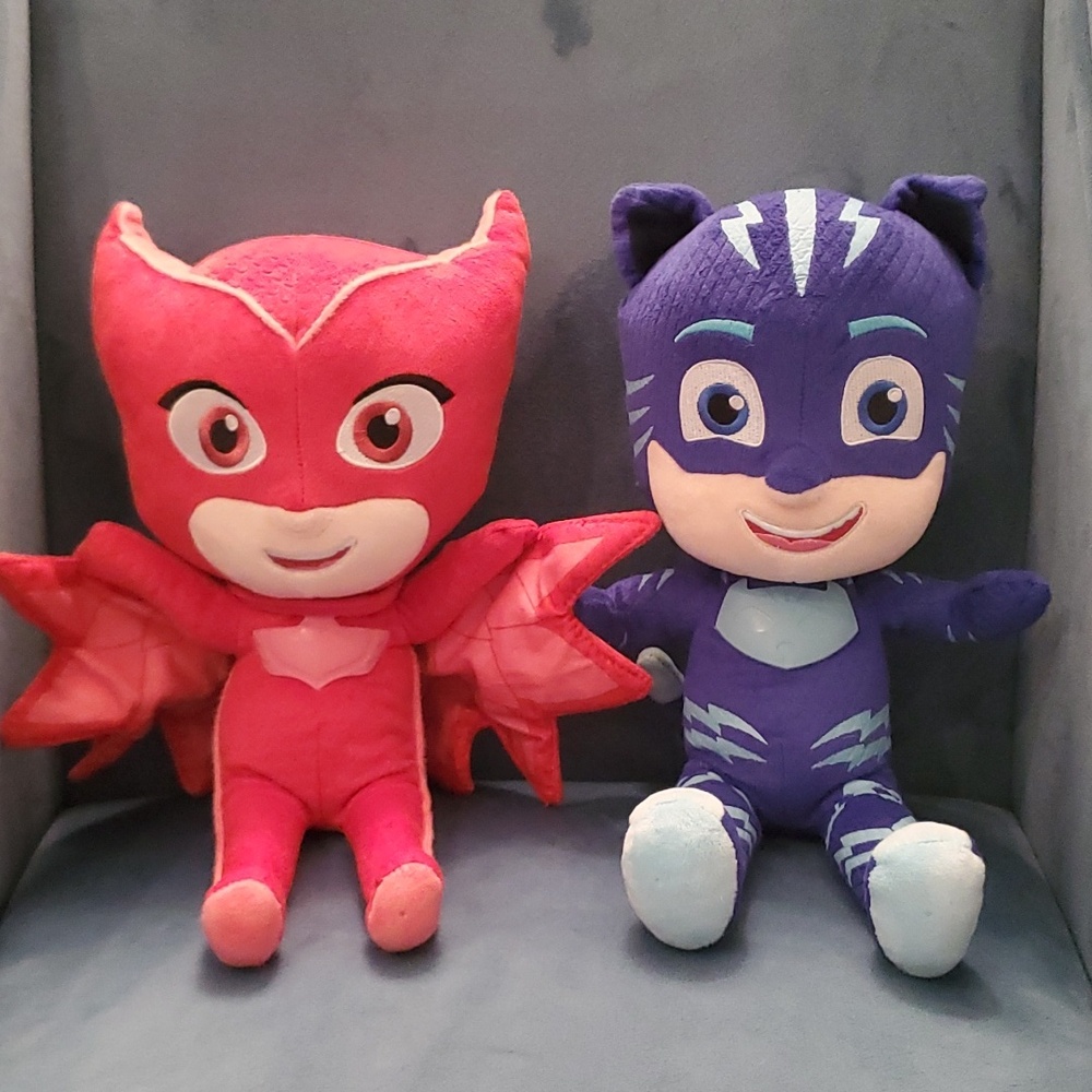 PJ Masks - Set of Catboy and Owlette Sing and Talk Plush dolls